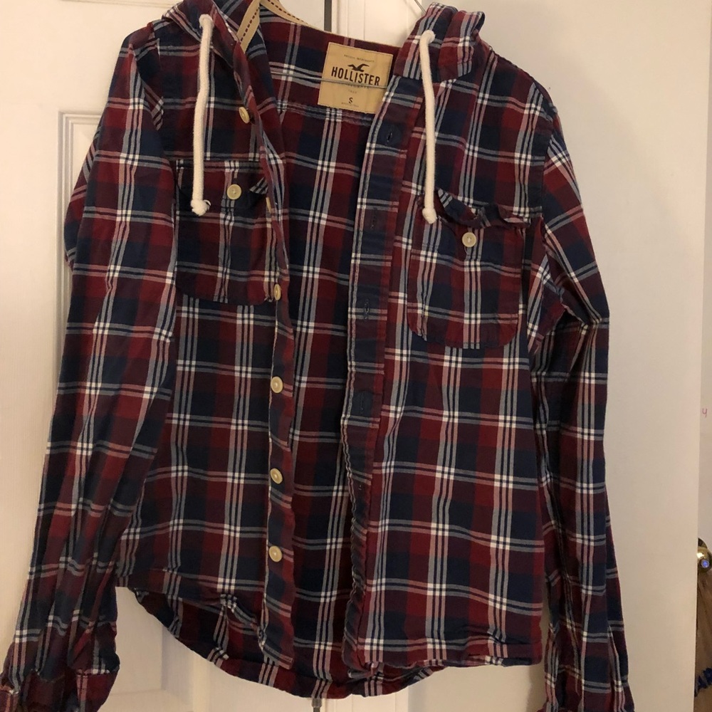 Flannel plaid hoodie
